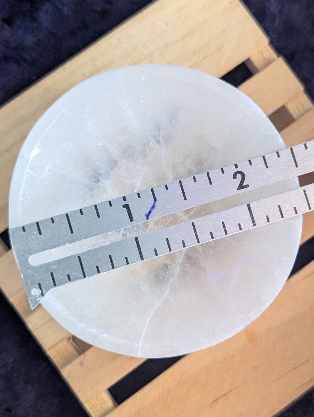 Lavender Aura Geode ☮️ Opalite Amethyst Aquamarine Fluorite Quartz Crystal Bowl - Picture 12 of 16